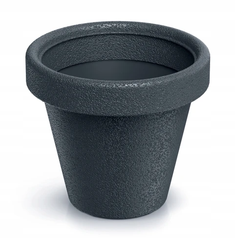 Doniczka plastikowa osłonka okrągła szary antracyt 23,8 cm Origina