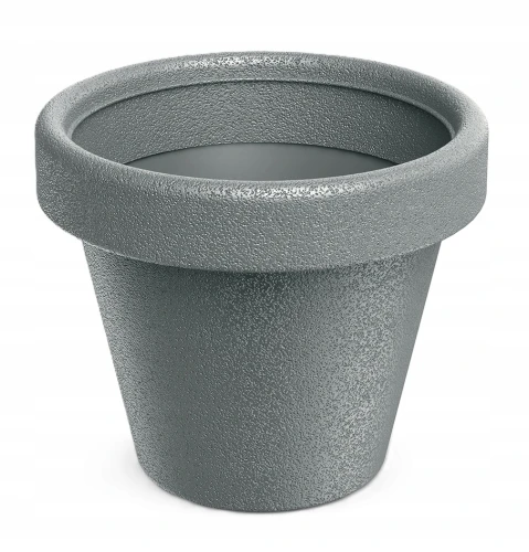 Doniczka plastikowa osłonka okrągła szary kamienny 23,8 cm Origina