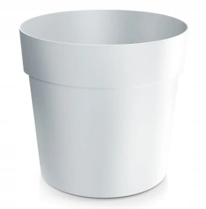Doniczka plastikowa okrągła klasyczna biała 23,5 cm Grower
