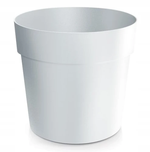 Doniczka plastikowa okrągła klasyczna biała 23,5 cm Grower