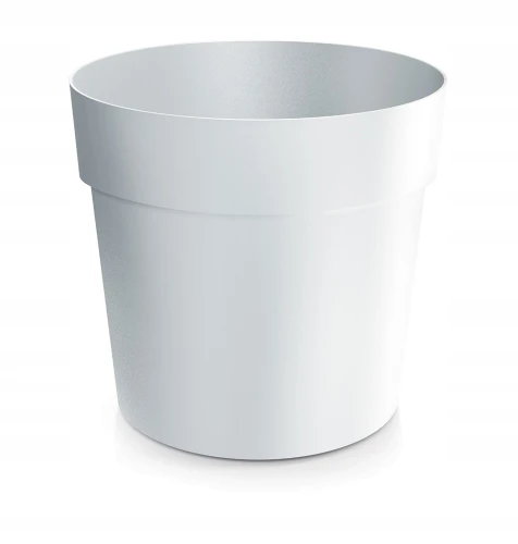 Doniczka plastikowa okrągła klasyczna biała 17,9 cm Grower