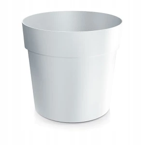 Doniczka plastikowa okrągła klasyczna biała 13,9 cm Grower