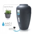 Zbiornik na deszczówkę Aquacan styl amfory czarny 440L 82x130cm
