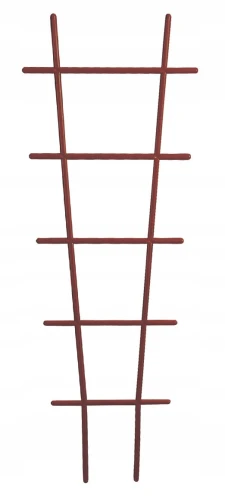 Podpora do roślin plastikowa drabinka do kwiatów brązowa 16x38cm