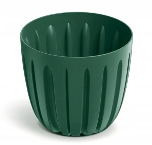 Doniczka plastikowa osłonka ryflowana zielona 16,8cm Wario