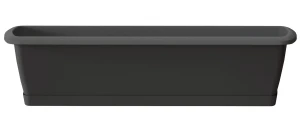 Doniczka plastikowa skrzynka balkonowa prostokątna antracyt 18x60cm Espana