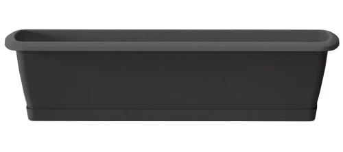 Doniczka plastikowa skrzynka balkonowa prostokątna antracyt 18x60cm Espana
