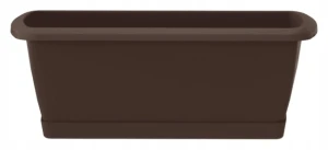 Doniczka plastikowa skrzynka balkonowa prostokątna brązowa 18x40cm Espana