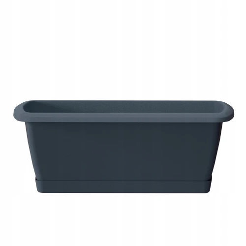 Doniczka plastikowa skrzynka balkonowa prostokątna antracyt 18x40cm