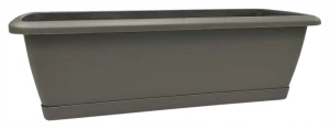 Doniczka plastikowa skrzynka balkonowa prostokątna szary kamienny 18x40cm Espana