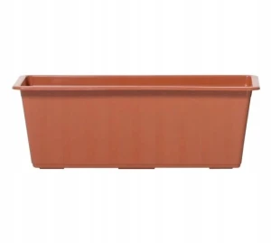 Doniczka plastikowa skrzynka balkonowa prostokątna terakota 18x60cm Agro