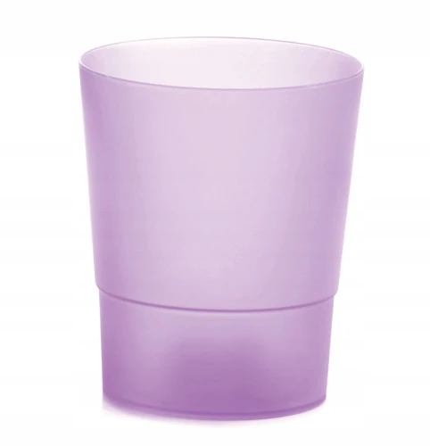 Doniczka plastikowa osłonka na storczyka transparentna fioletowa 12,5cm Coubi