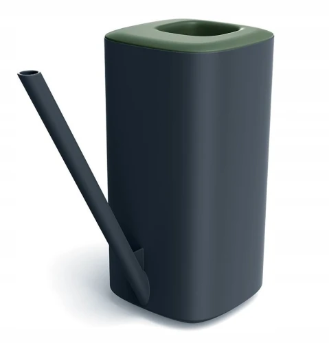 Konewka plastikowa do podlewania kwiatków uniwersalna antracyt-zieleń 1,6L
