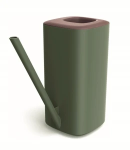 Konewka plastikowa do podlewania kwiatków uniwersalna zielono-brązowa 1,6L Tubi