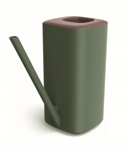 Konewka plastikowa do podlewania kwiatków uniwersalna zielono-brązowa 1,6L Tubi