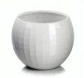 Doniczka ceramiczna osłonka okrągła kula biała 16cm