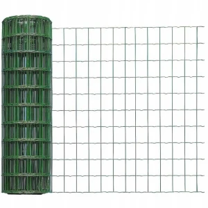 Siatka ogrodzeniowa zgrzewana ocynkowana PVC zielona 0,5 x 5 m
