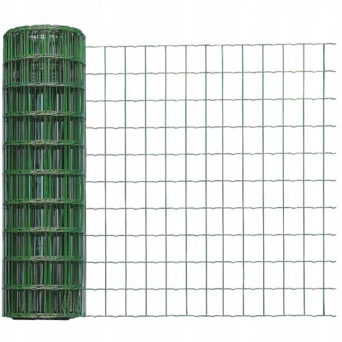 Siatka ogrodzeniowa zgrzewana ocynkowana PVC zielona 0,5 x 5 m