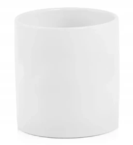 Doniczka ceramiczna osłonka okrągła gładka prosta biała 30cm