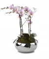 Doniczka ceramiczna osłonka misa dekoracyjna klasyczna srebrna 14cm