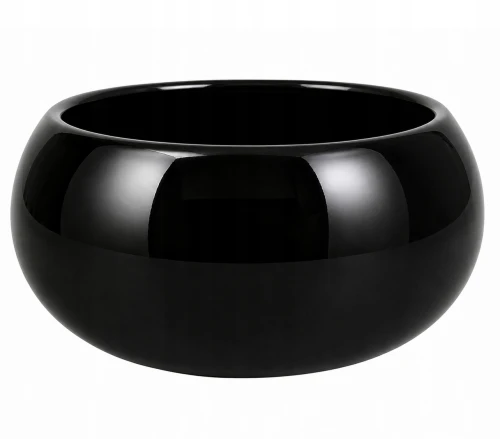 Doniczka ceramiczna osłonka misa dekoracyjna klasyczna czarna 24cm