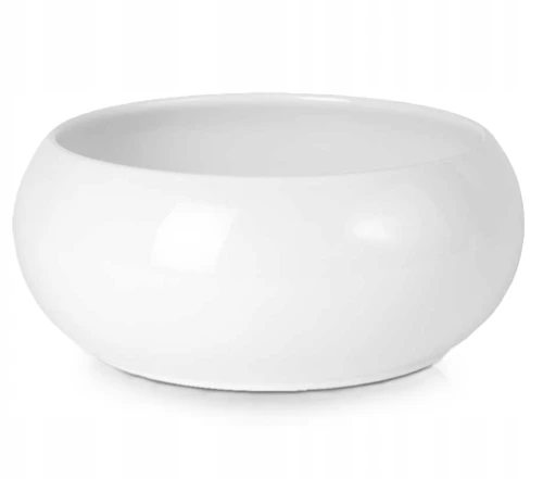 Doniczka ceramiczna osłonka misa dekoracyjna klasyczna biała 31cm