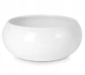 Doniczka ceramiczna osłonka misa dekoracyjna klasyczna biała 19cm