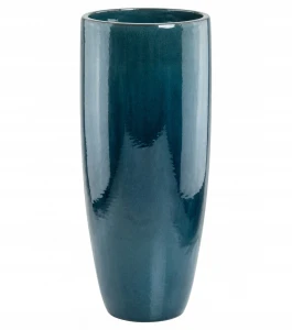 Doniczka ceramiczna osłonka wysoka turkusowa 25x50cm