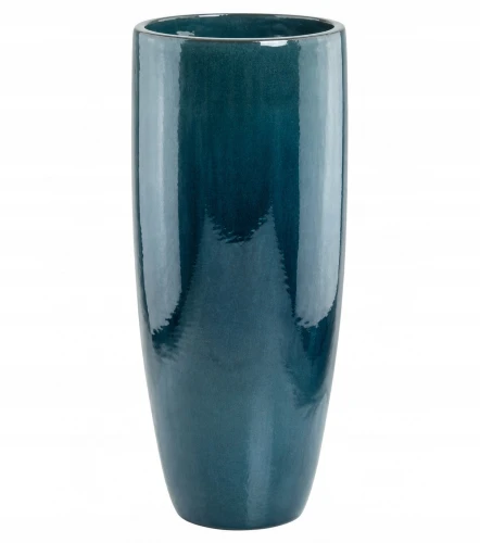 Doniczka ceramiczna osłonka wysoka turkusowa 25x50cm