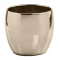 Doniczka ceramiczna osłonka okrągła gładka złota 26 cm