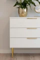 Doniczka ceramiczna osłonka okrągła gładka złota 26 cm