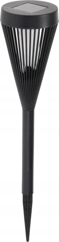 Lampka solarna ogrodowa wbijana LED ciepły biały czarna 47 cm 1szt