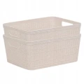 Kosz uniwersalny tworzywo sztuczne beżowy 24,5x19x10cm 2szt