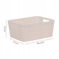 Kosz uniwersalny tworzywo sztuczne beżowy 24,5x19x10cm 2szt