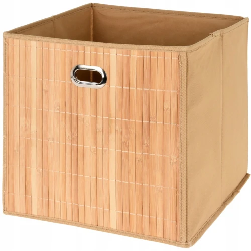 Pudełko do przechowywania ozdobne pojemnik organizer bambusowy 31x31cm