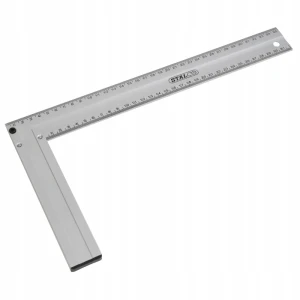 Kątownik stolarski aluminiowy ze skalą pomiarową 45 i 90 stopni 350 mm