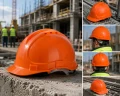 Stalco kask ochronny pomarańczowy wentylowany BHP budowlany