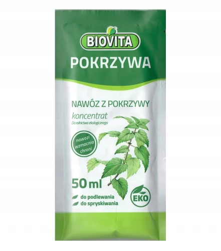 Biovita Nawóz organiczny naturalny z pokrzywy do rośłin płyn 50ml