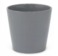 Doniczka ceramiczna osłonka okrągła klasyczna szara 14 cm