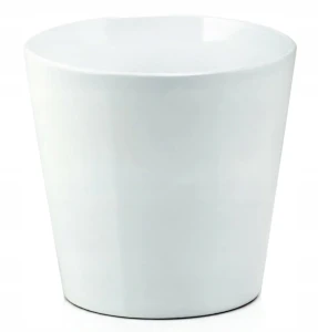 Doniczka ceramiczna osłonka okrągła klasyczna biała 20 cm
