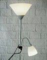 Lampa podłogowa stojąca LED Cleo E14+E27 szara