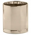 Doniczka ceramiczna z podstawką osłonka okrągła gładka złota 13cm