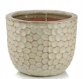 Doniczka ceramiczna osłonka okrągła Vintage beżowa 20 cm