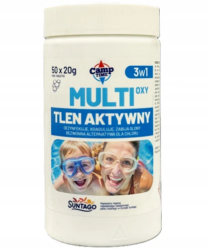Aktywny Tlen Multi tabletki do dezynfekcji basenowej 50x20g 1kg