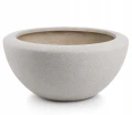 Doniczka ceramiczna misa dekoracyjna struktura betonu beżowa 37 cm