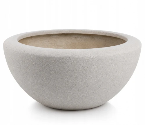 Doniczka ceramiczna misa dekoracyjna struktura betonu beżowa 37 cm