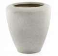 Doniczka ceramiczna osłonka okrągła struktura betonu beżowa 36 cm