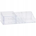 Organizer na kosmetyki plastikowy z przegródkami transparentny 30cm