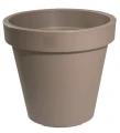 Doniczka plastikowa okrągła na kwiatki duża beżowa 60cm