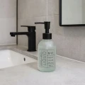 Dozownik do mydła w płynie szklany minimalistyczny biały 400ml
